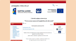 Desktop Screenshot of pedagogika.wsbip.edu.pl