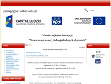 Tablet Screenshot of pedagogika.wsbip.edu.pl